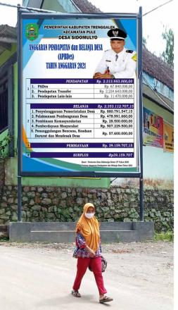 Pengadaan Banner APBDes Desa Sidomulyo Tahun 2021 Sebagai Wujud Transparansi Publik Keuangan Desa